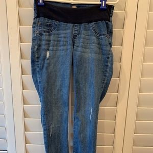 Indigo Blue Under Belly Skinny Maternity Jeans